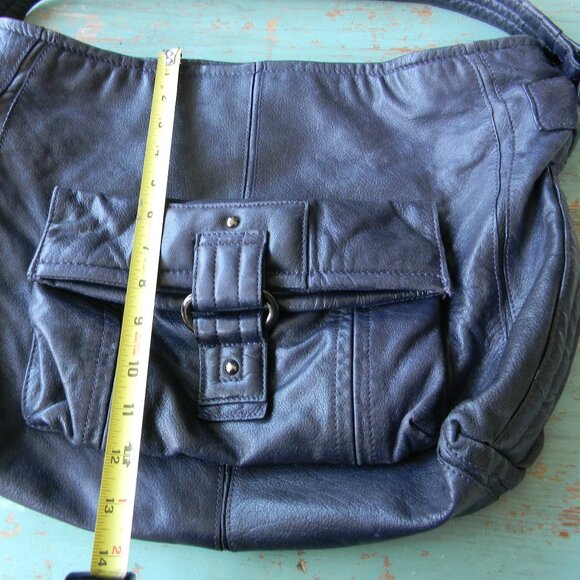 LATICO NAVY BLUE LARGE BOHO HOBO SHOULDER BAG! - Picture 4 of 8